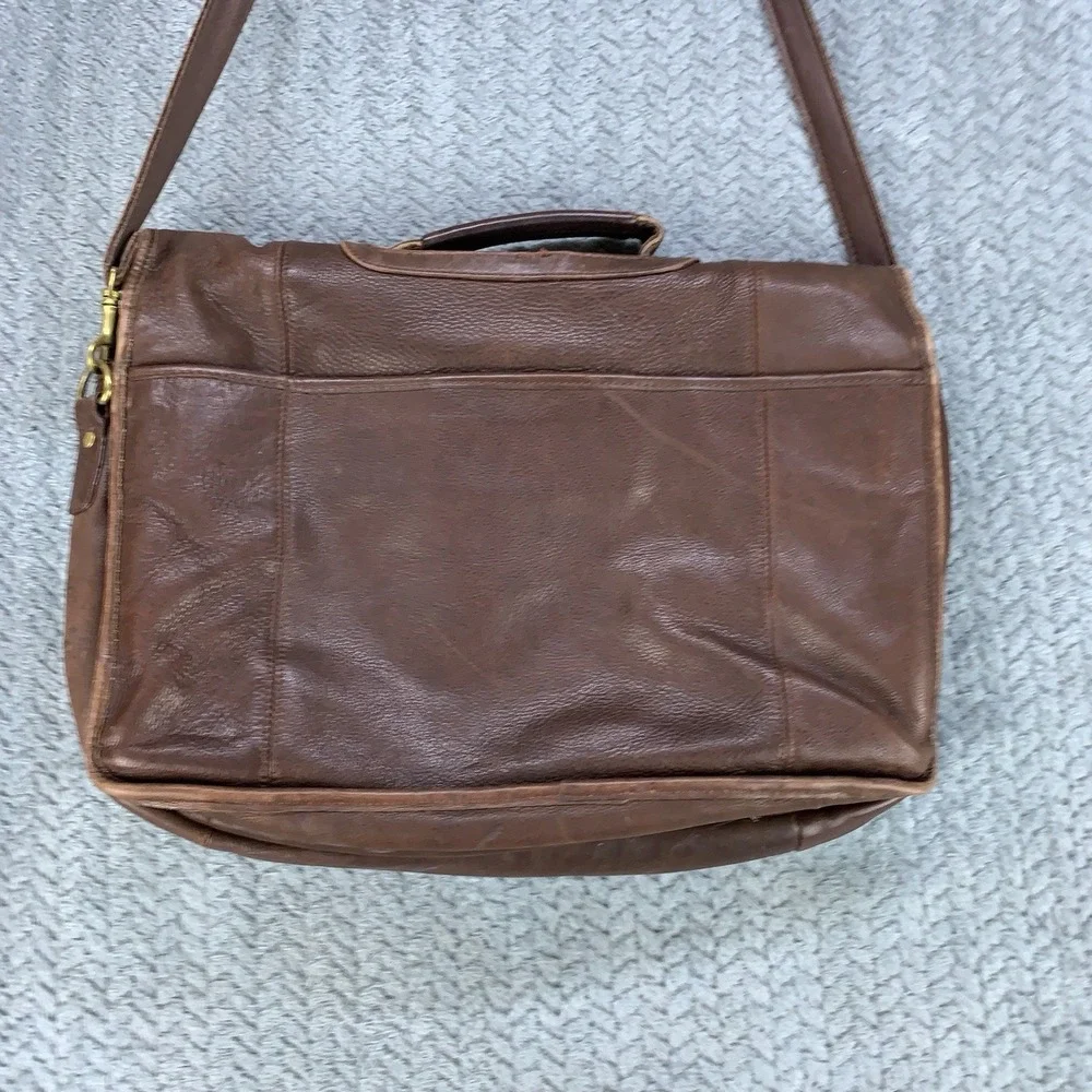Vintage Wilsons Leather Brown Satchel Messenger Shoulder Bag 12